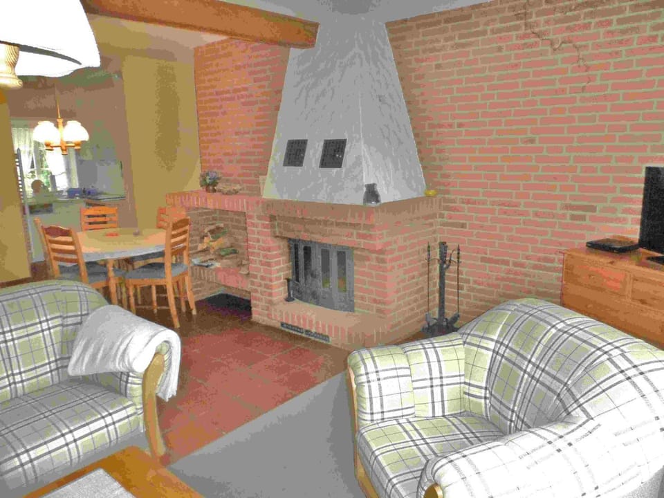 Living room, fireplace