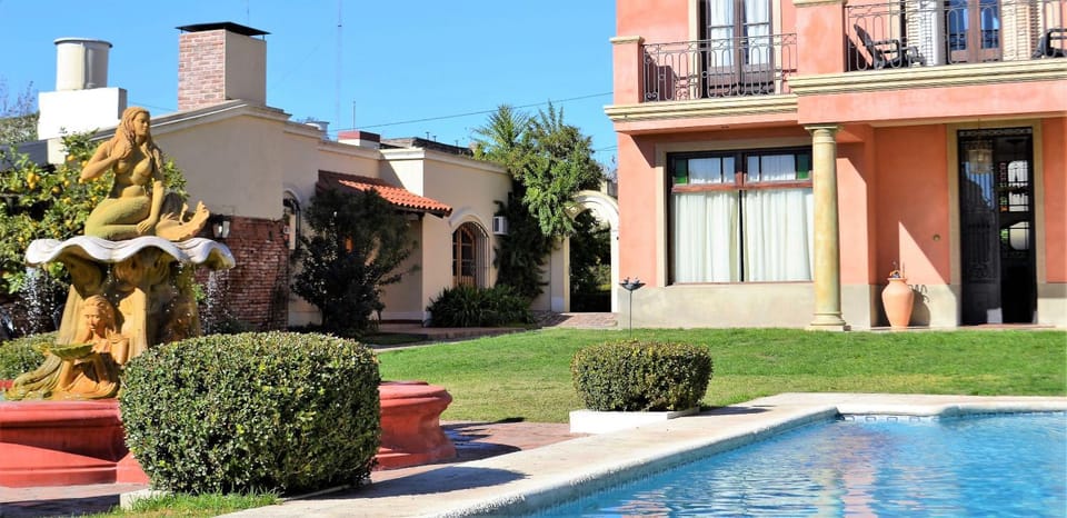 Property building, Patio, Garden, Pool view, Swimming pool