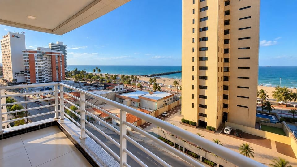Property building, Day, Natural landscape, View (from property/room), Balcony/Terrace, Beach, City view, Sea view