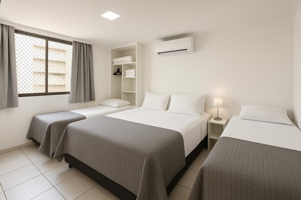 Bed, TV and multimedia, View (from property/room), air conditioner