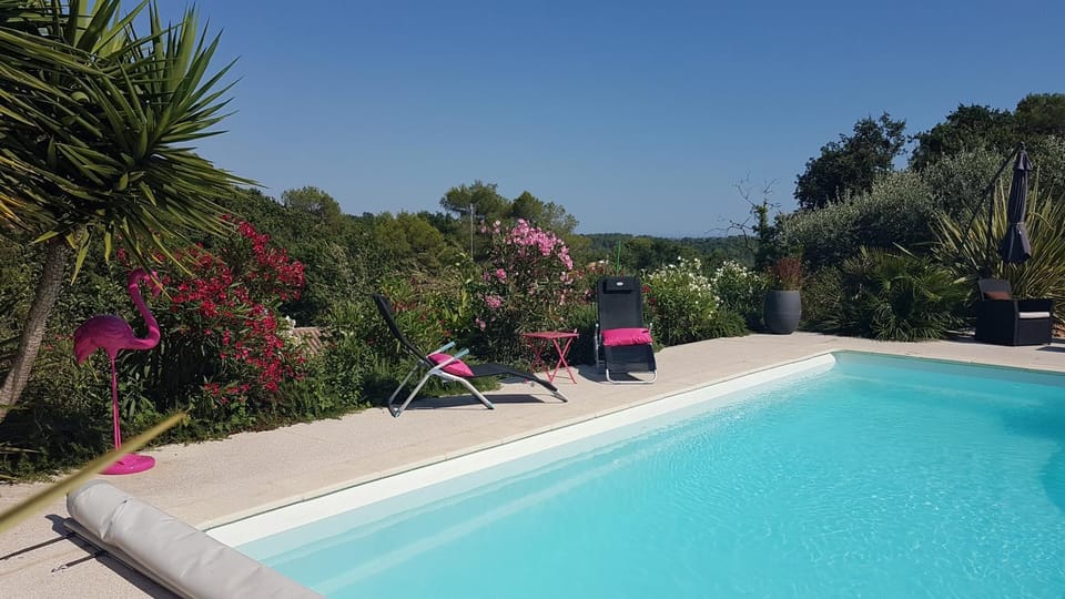 Natural landscape, Garden, Garden view, Swimming pool