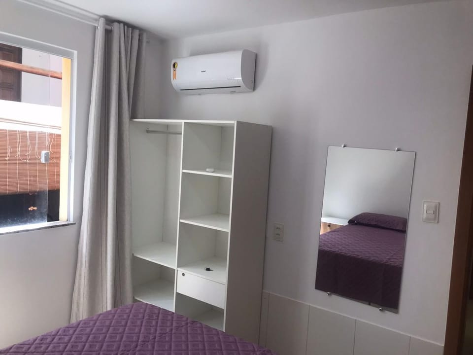 Bed, Photo of the whole room, Bedroom, bunk bed, towels, wardrobe, air conditioner