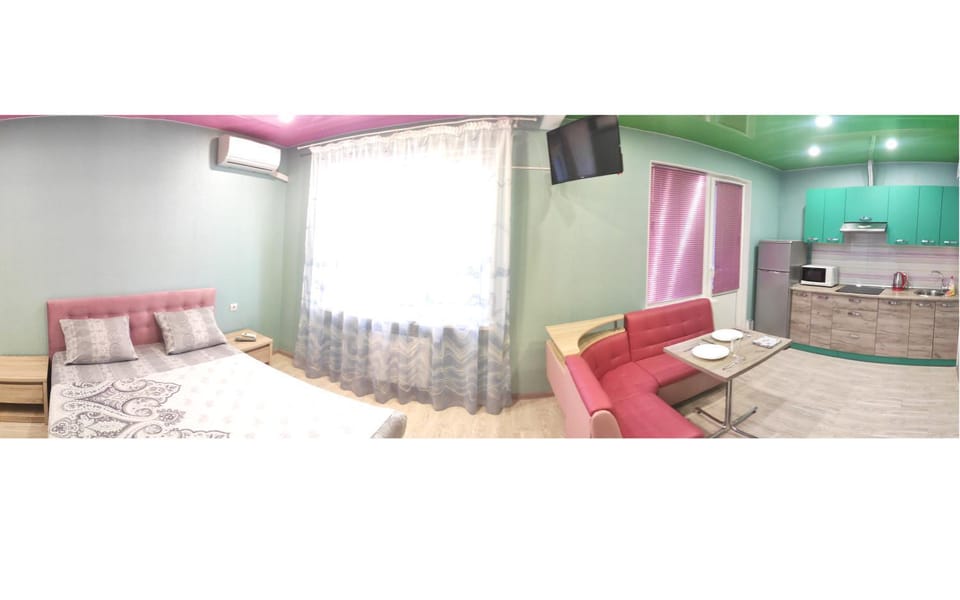 Bed, Day, Coffee/tea facilities, Photo of the whole room, Decorative detail, Dining area, Autumn, stove, stove, kitchen, kitchen, air conditioner, air conditioner