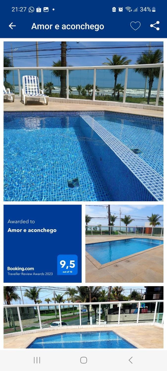 Amor e aconchego beira mar e ar condicionado Apartment in State of São Paulo
