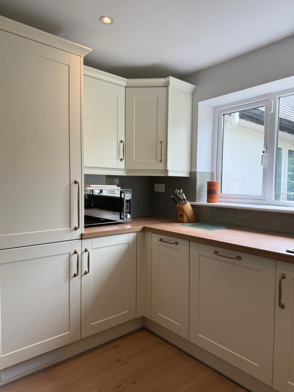 Kitchen or kitchenette, dishwasher, stove