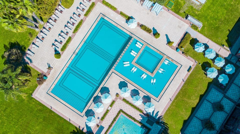 Day, Bird's eye view, Garden, Swimming pool