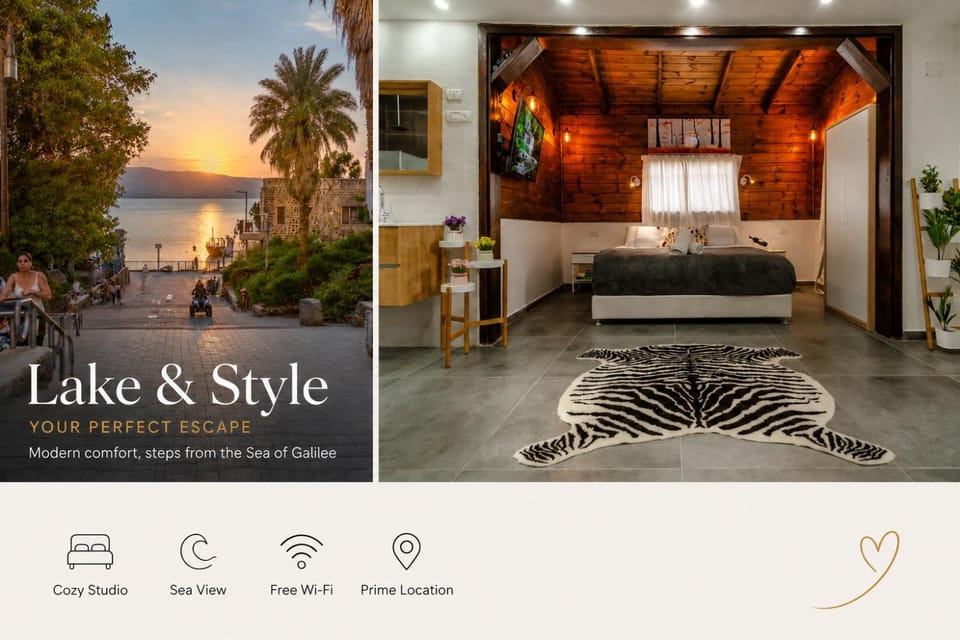 Bed, Property logo or sign, Natural landscape, Activities, Coffee/tea facilities, Kitchen or kitchenette, Beach, Beach, Bedroom, Lake view