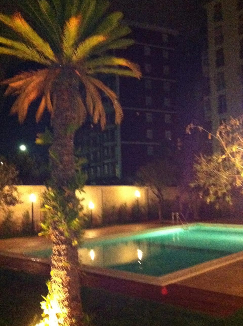 Night, Pool view, Swimming pool