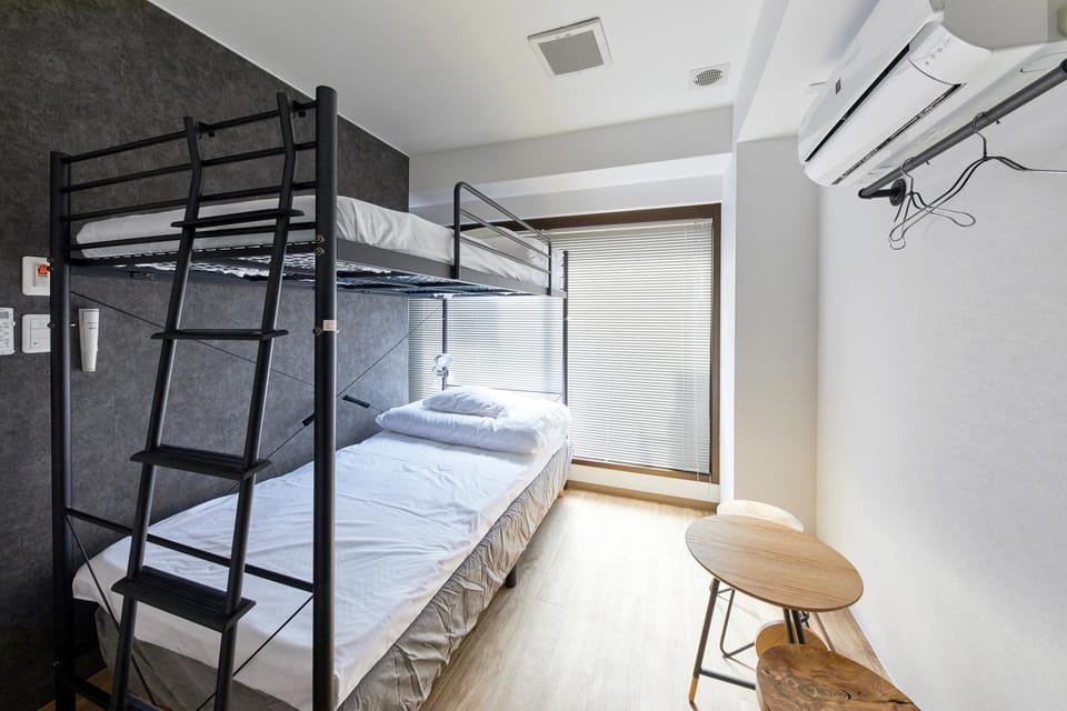 Photo of the whole room, bunk bed