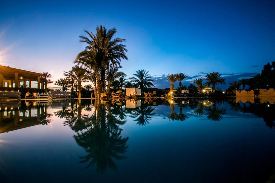 Night, Pool view, Swimming pool