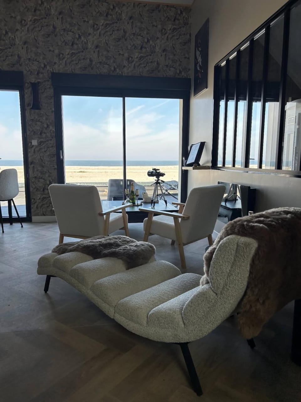 Natural landscape, Living room, Seating area, Sea view