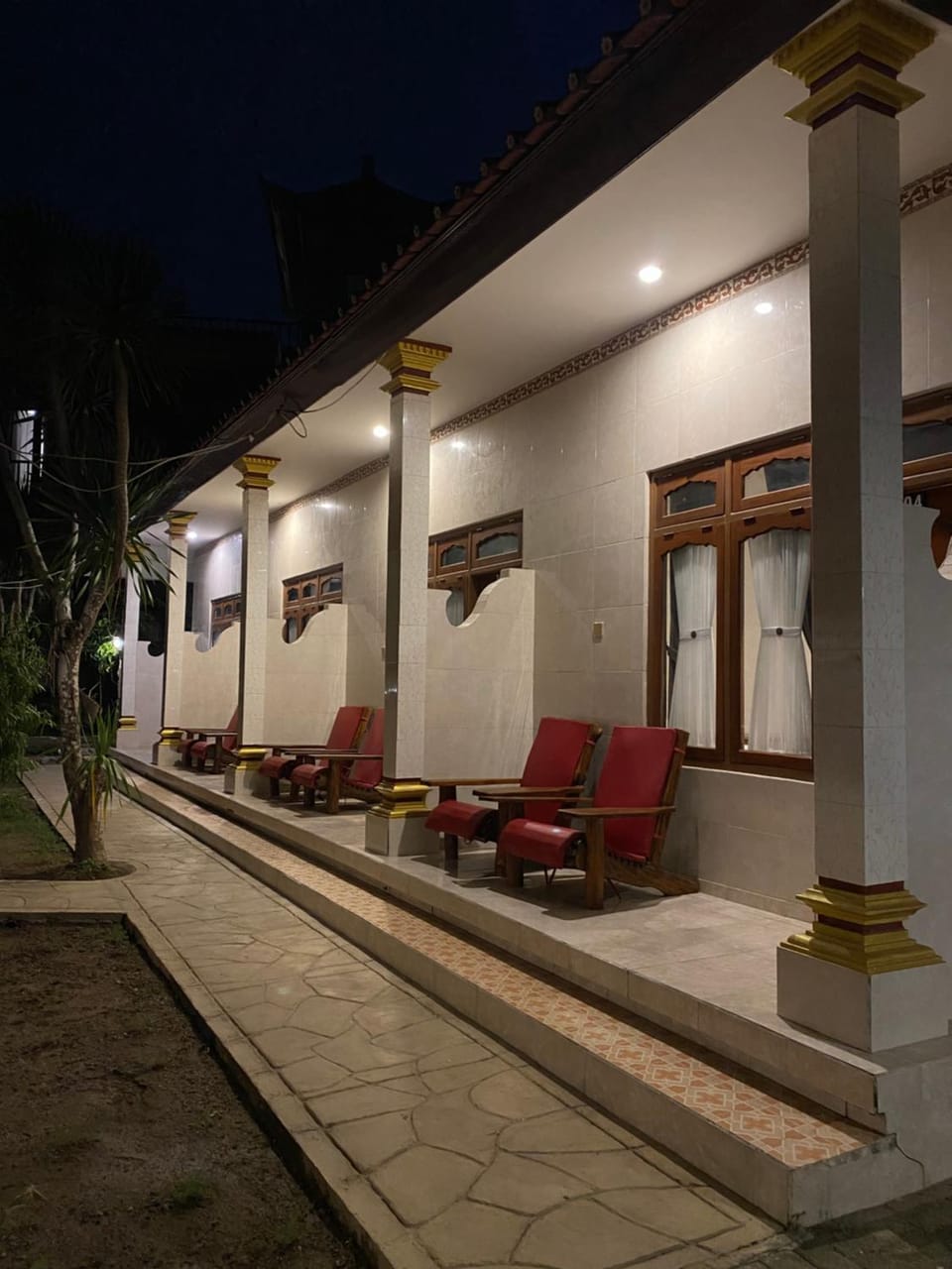 Property building, Living room, Garden view