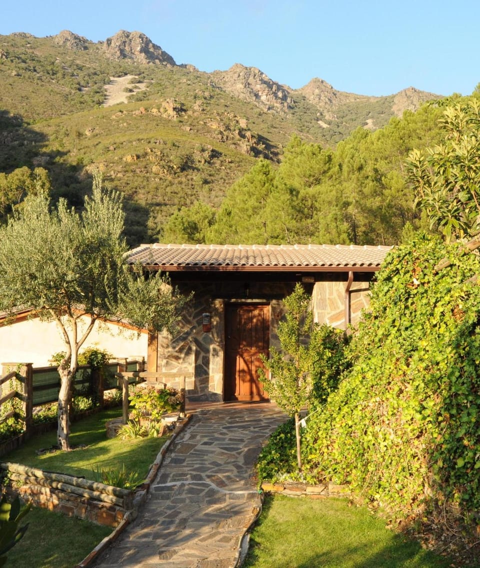 Property building, Facade/entrance, Natural landscape, Summer, Garden view, Mountain view