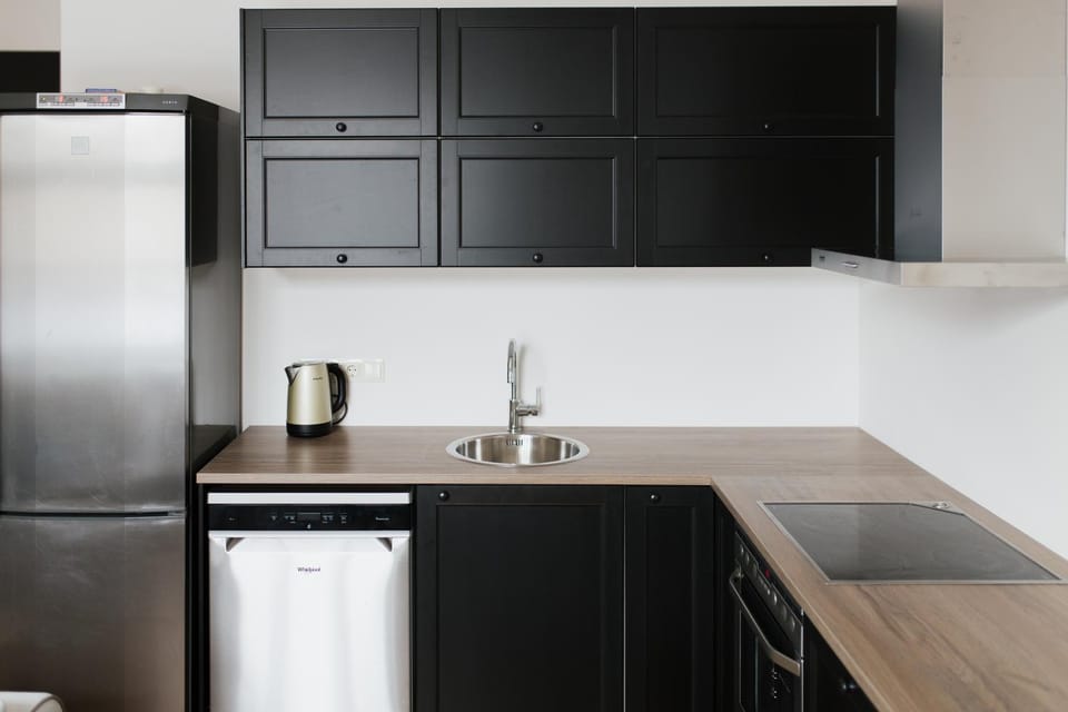 Coffee/tea facilities, Kitchen or kitchenette, dishwasher, stove