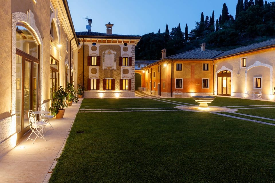 Property building, Night, Garden, Garden, Garden view
