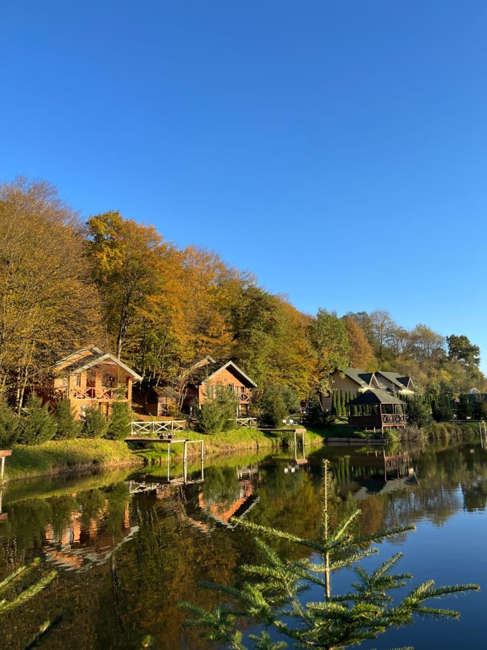 Spring, Day, Natural landscape, Lake view
