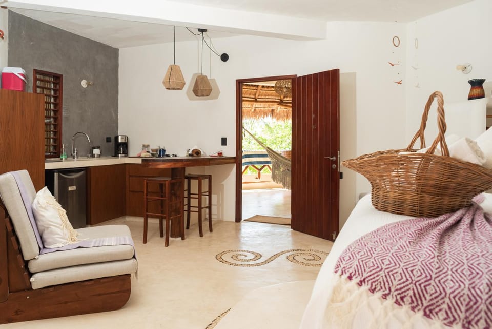 Kitchen or kitchenette, Living room, Photo of the whole room, Bedroom