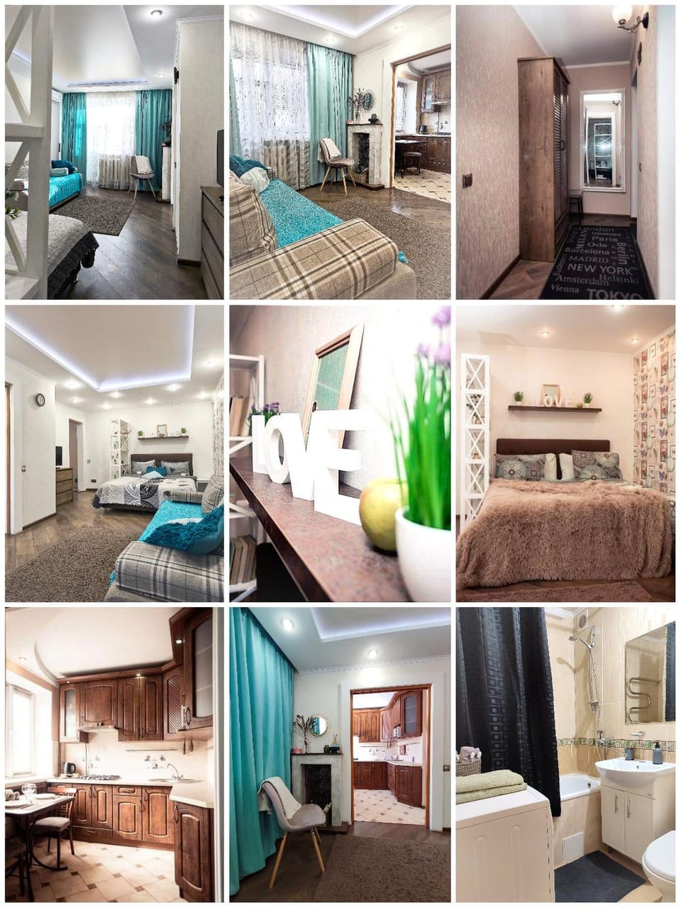 Бирюзовый стиль Apartment in Ukraine