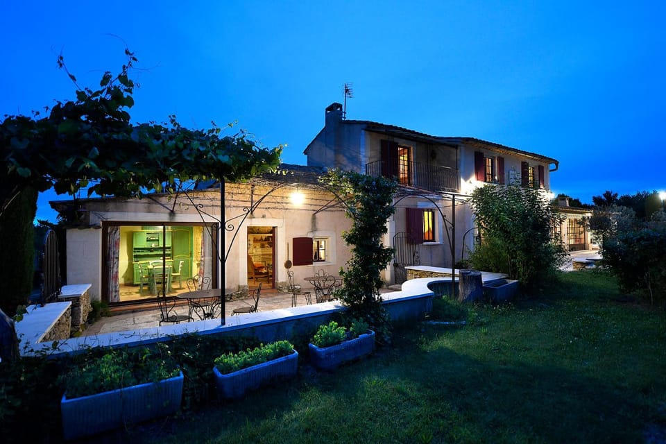 Property building, Night, Garden view