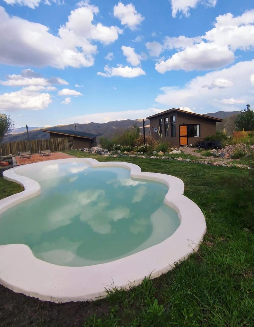 Day, Natural landscape, Garden, Garden view, Mountain view, Swimming pool