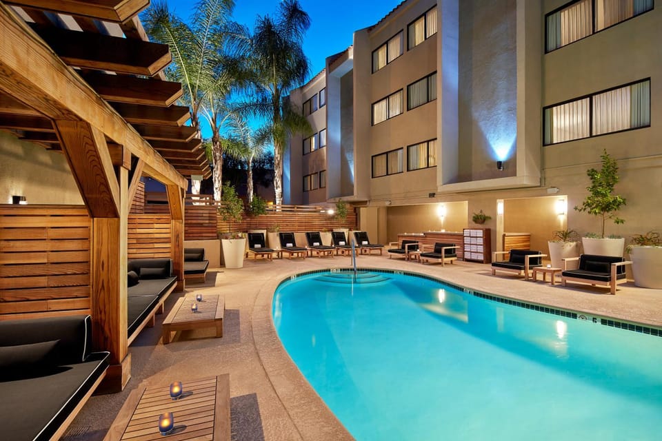 Night, Swimming pool