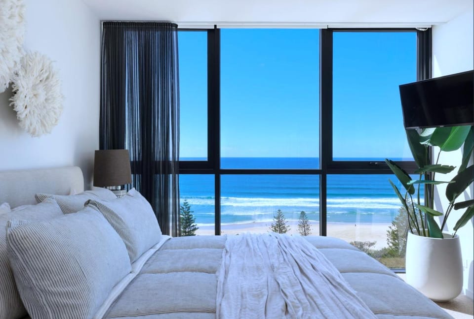 Bed, View (from property/room), Beach, Bedroom, Sea view