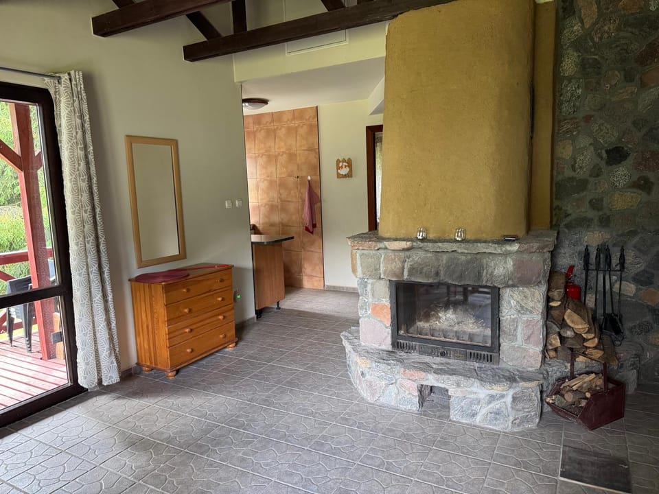 Living room, fireplace