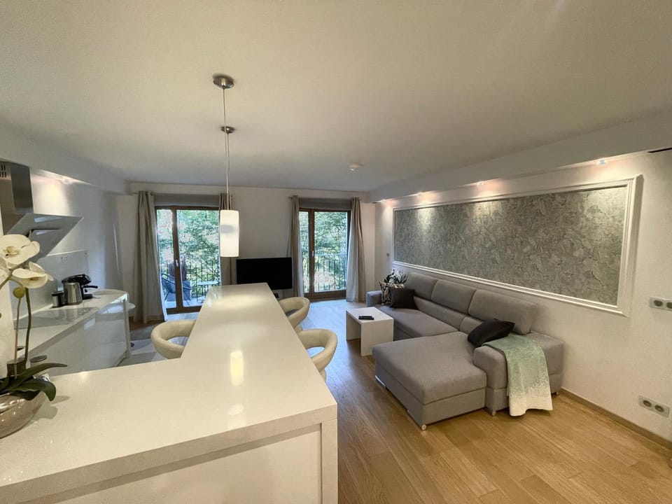 TV and multimedia, Kitchen or kitchenette, Living room, Seating area