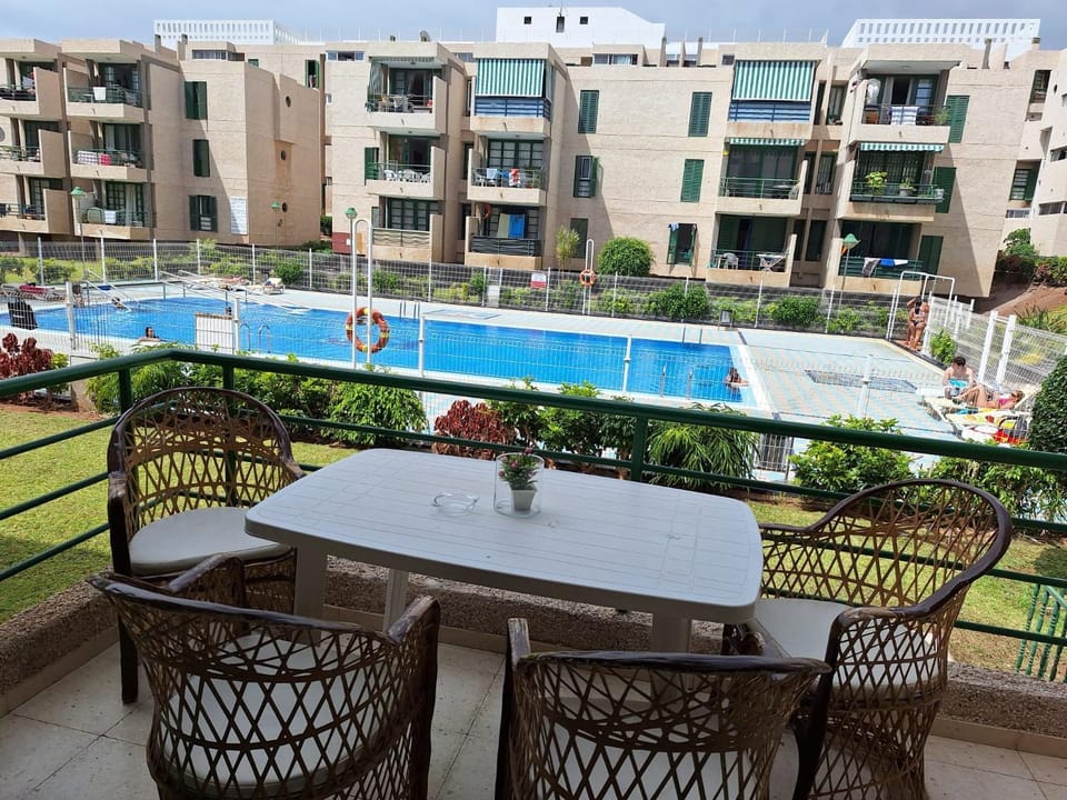 Property building, Day, View (from property/room), Balcony/Terrace, Dining area, Swimming pool