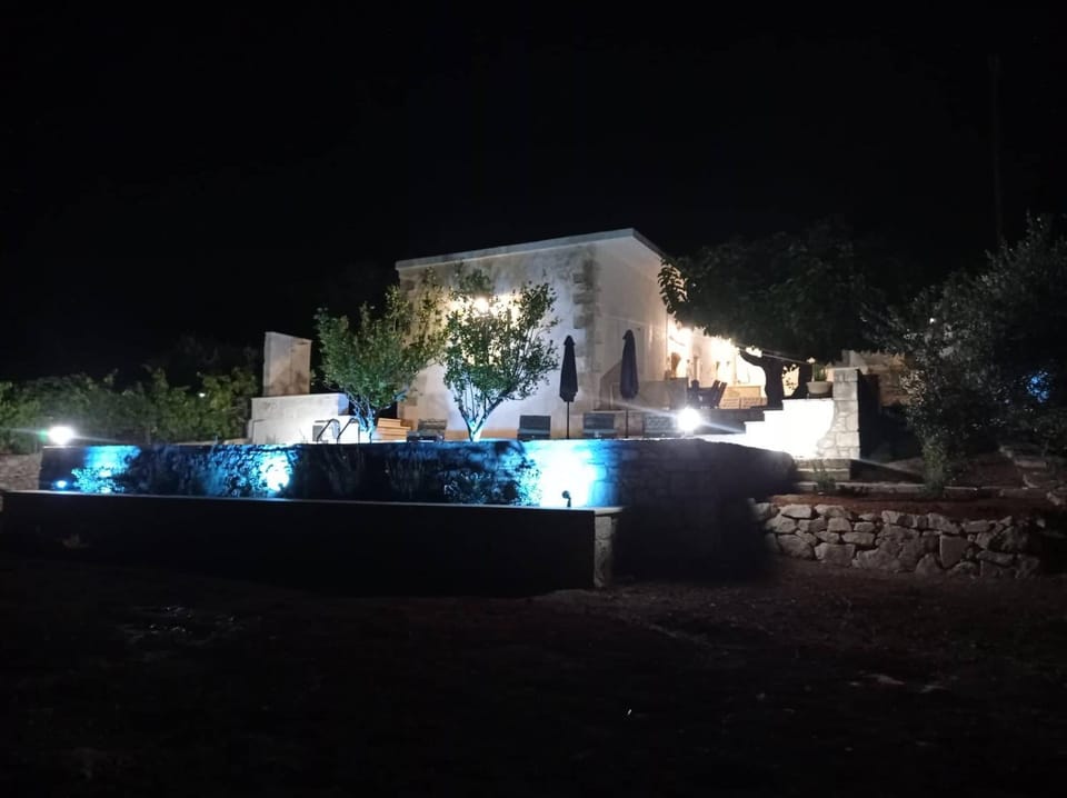 Night, Pool view, Swimming pool