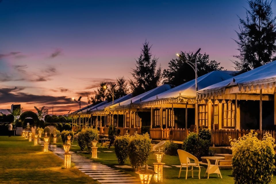 Property building, Garden, Sunset