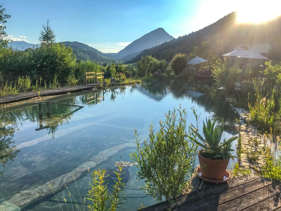 Natural landscape, Lake view, Pool view