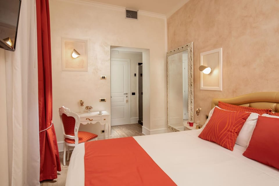 Bed, TV and multimedia, Coffee/tea facilities, Photo of the whole room, Decorative detail, Bedroom, Area and facilities