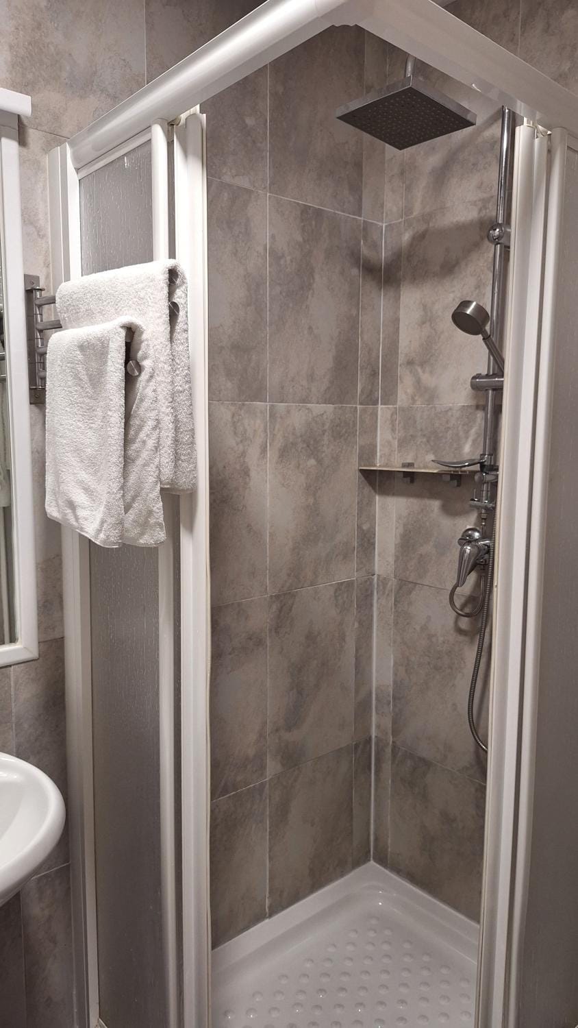 Shower, Toilet, towels