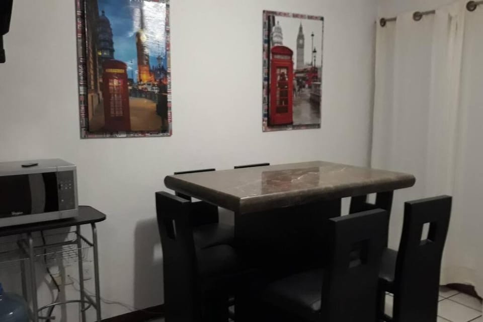 Dining area, hair dresser