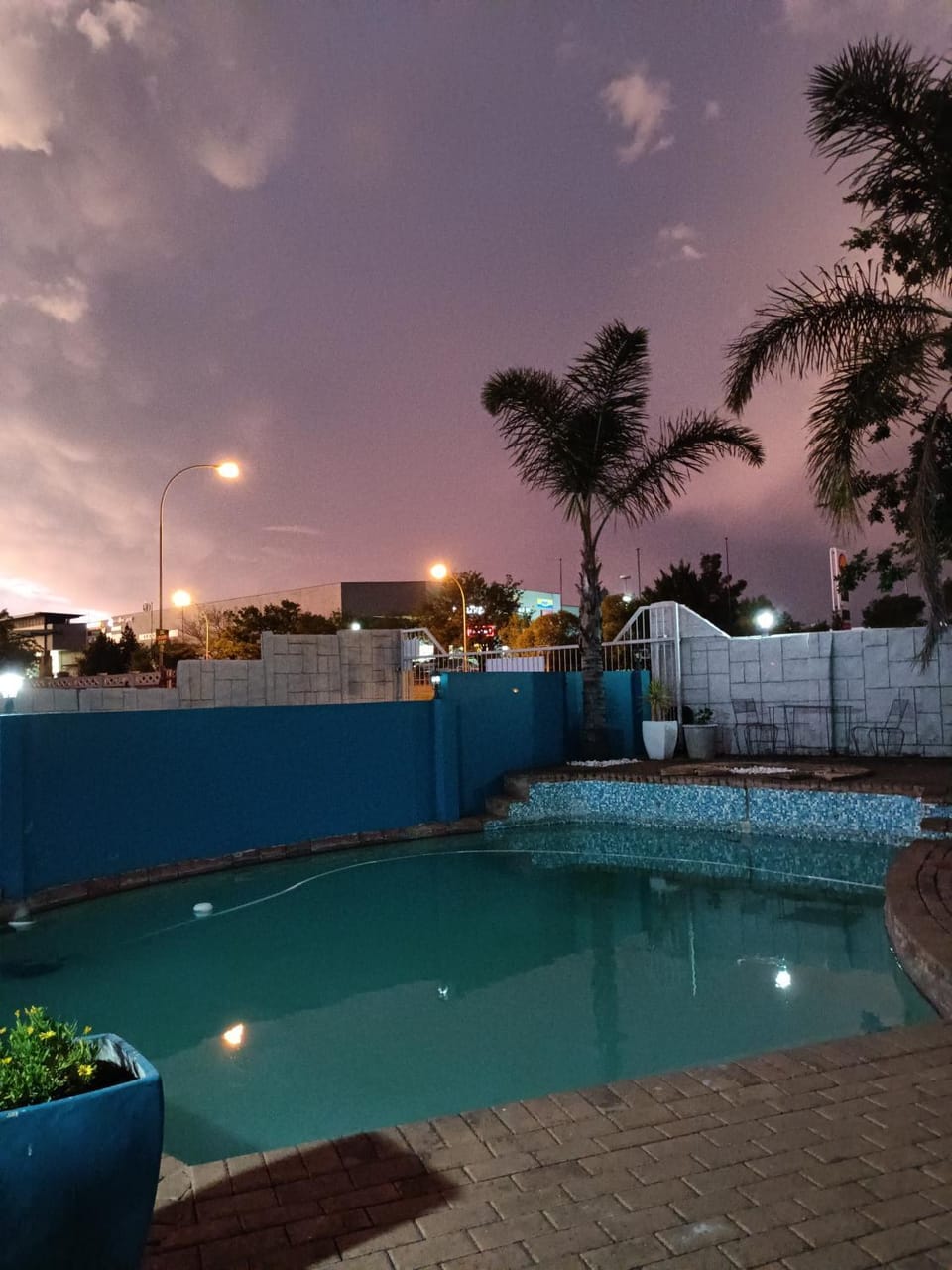 Night, Natural landscape, Pool view, Swimming pool