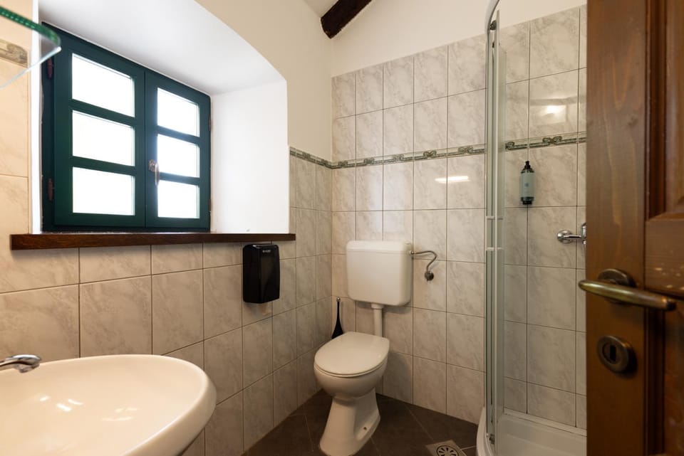 Shower, Toilet, Bathroom, heating, towels