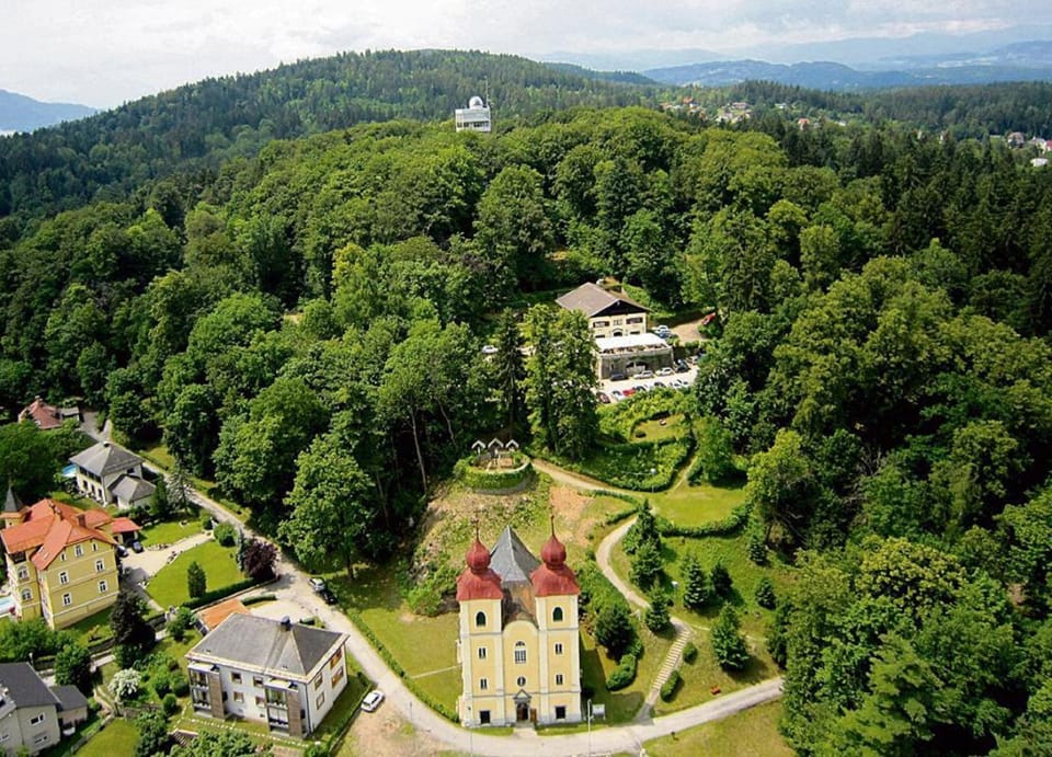 Facade/entrance, Spring, Bird's eye view, Summer