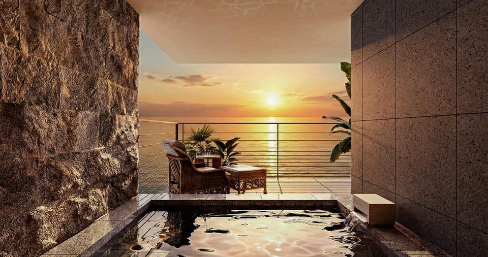 Hot Spring Bath, Sea view