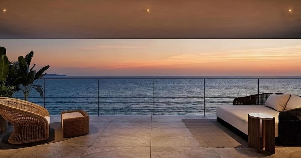 Balcony/Terrace, Sea view, Sunset