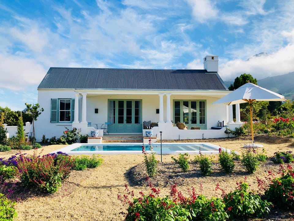 Property building, Patio, Garden, Swimming pool