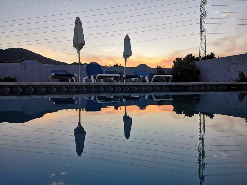 Swimming pool, Sunset
