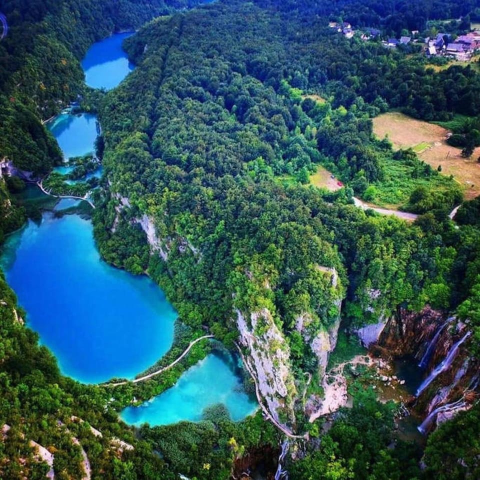 Natural landscape, Bird's eye view, Aqua park, Hiking
