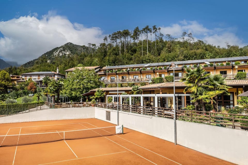 Property building, Day, Natural landscape, Tennis court, Mountain view