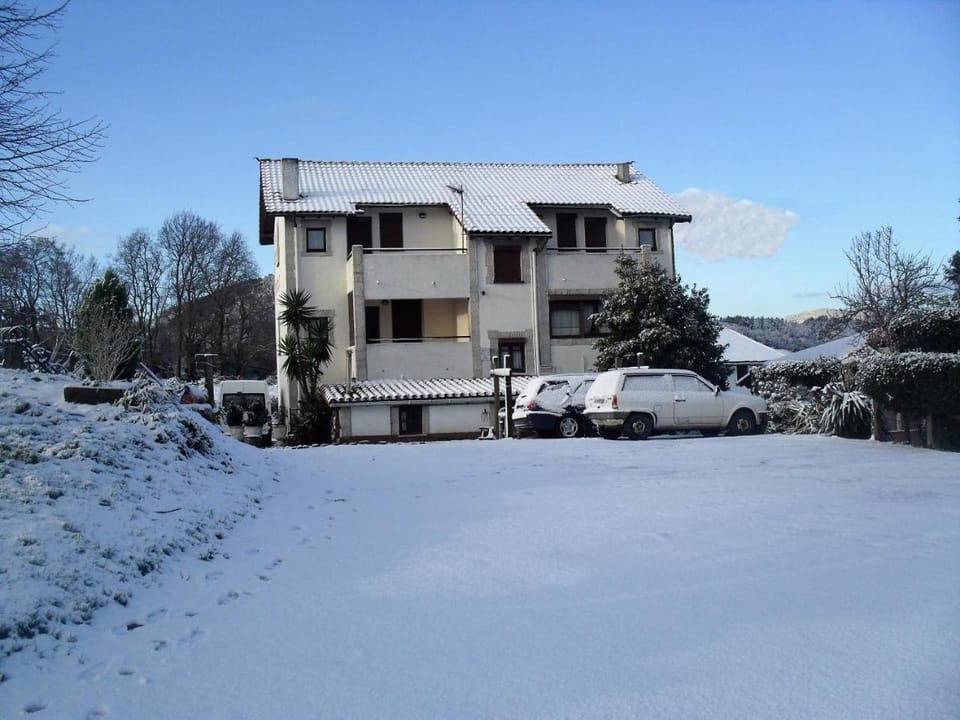 Property building, Facade/entrance, Natural landscape, Winter