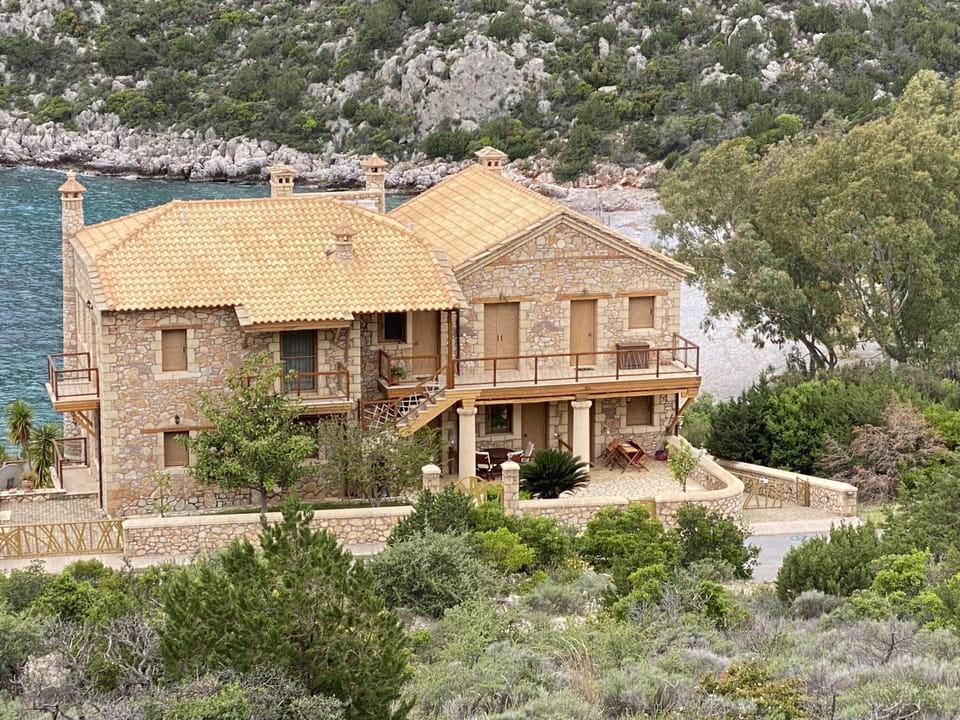 Two-storey Mansion at the Sea House in Argolis, Greece