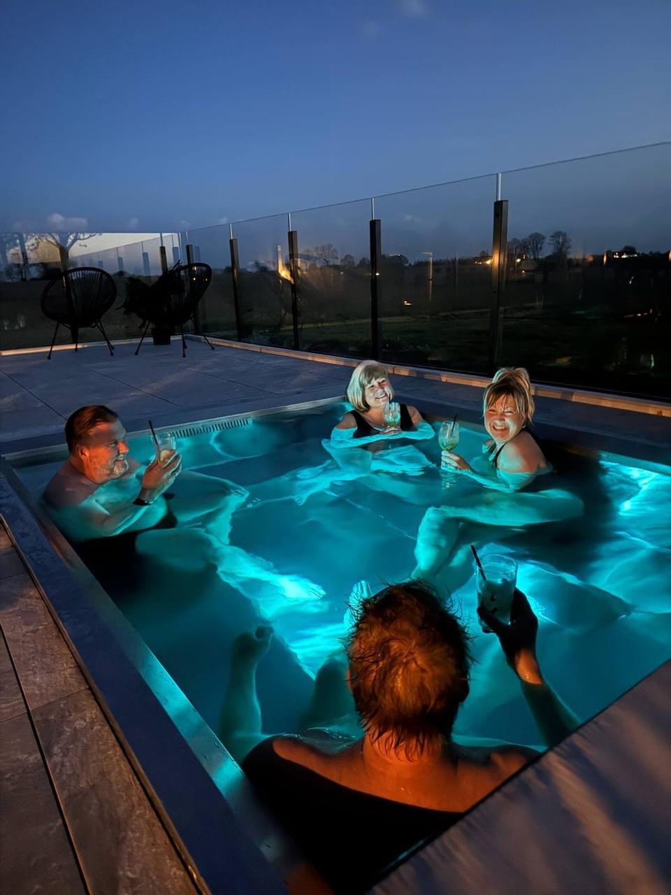 Patio, Natural landscape, Pool view, Swimming pool