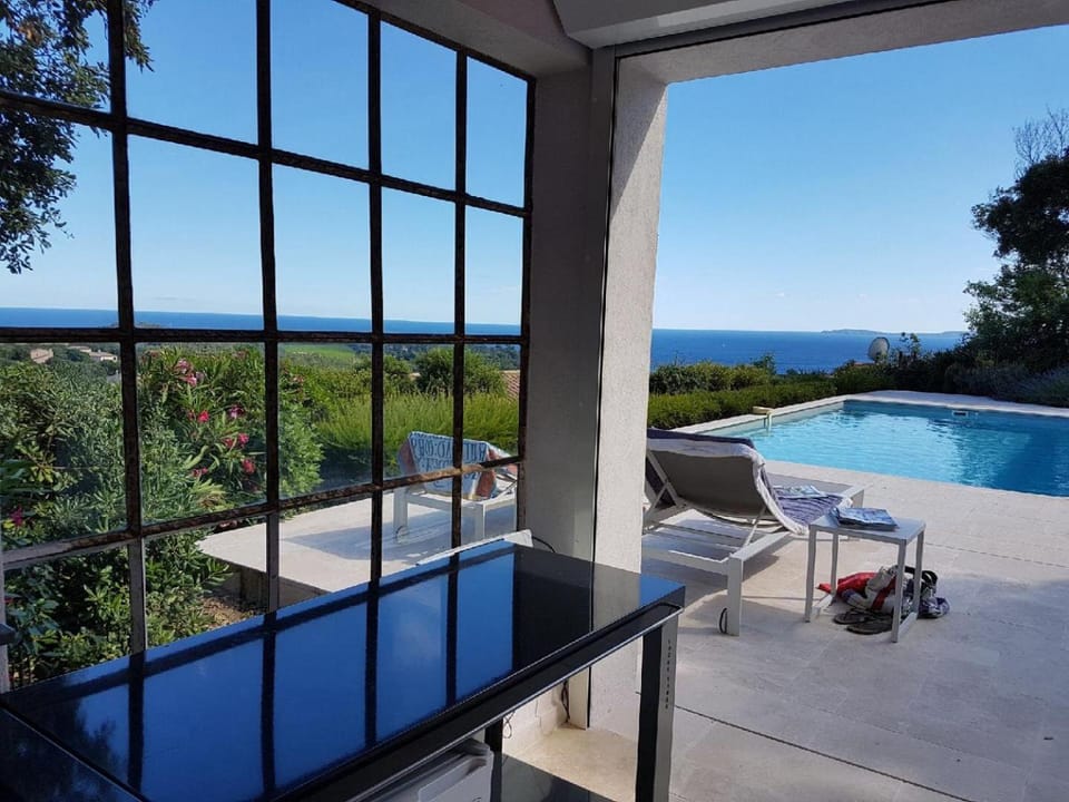 Patio, Natural landscape, Pool view