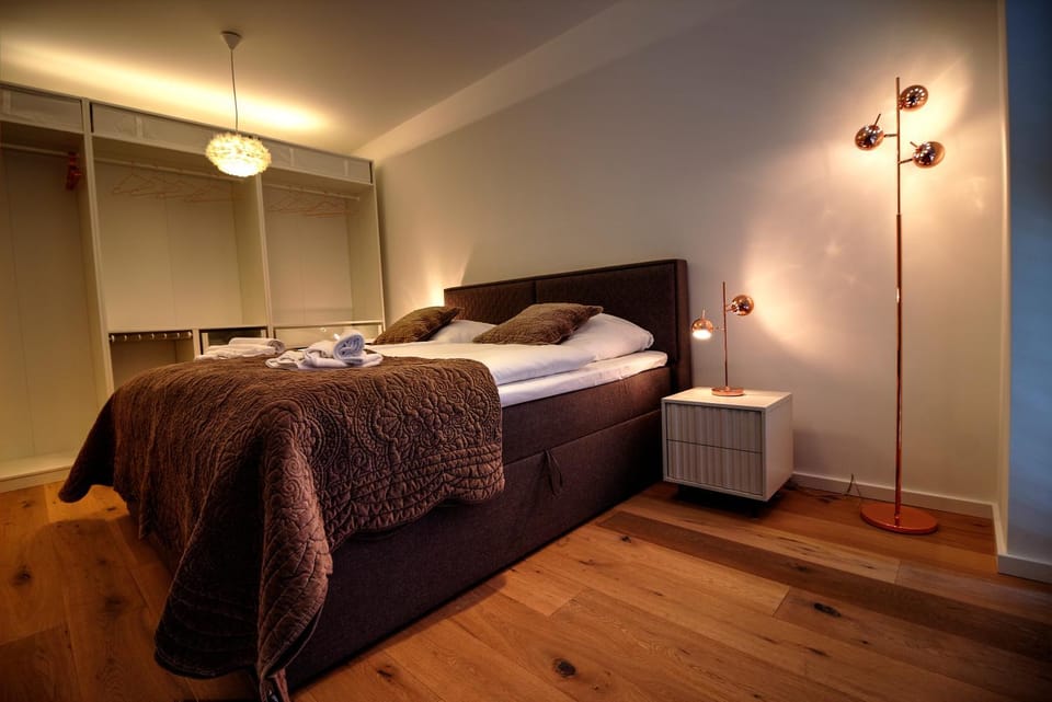 Bed, Night, Photo of the whole room, Bedroom, Sunset