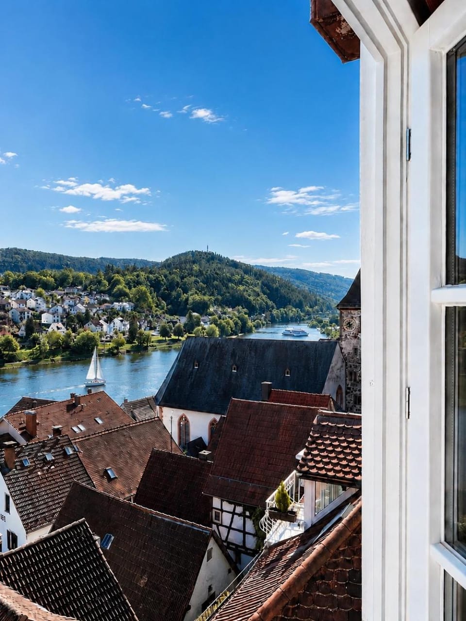 Natur und Neckarblick bei Heidelberg Apartment in Hesse